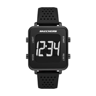Skechers Men's Naylor Men's Rectangle Digital Watch - Black