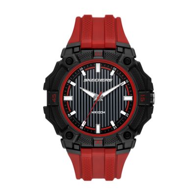 Black watch red strap new arrivals