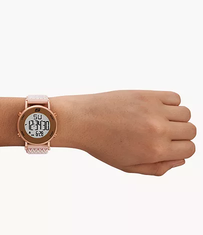 Skechers Magnolia Women's 40MM Digital Chronograph Watch with Elastic Strap  and Metal Case, Blush & Rose Gold - SR6268 - Watch Station