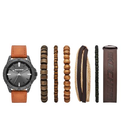 Skechers Mens Watch Set - Brown 34$
