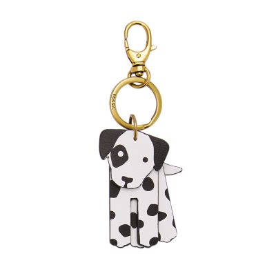 Dark brown cute dog key ring bag charm