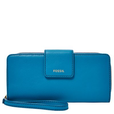 Madison zip best sale clutch fossil