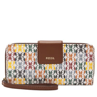 Fossil madison discount zip clutch black