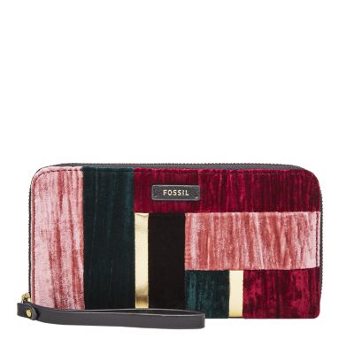 Fossil jori zip discount clutch