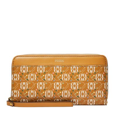 Fossil jori zip discount clutch