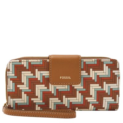 Fossil store zip clutch