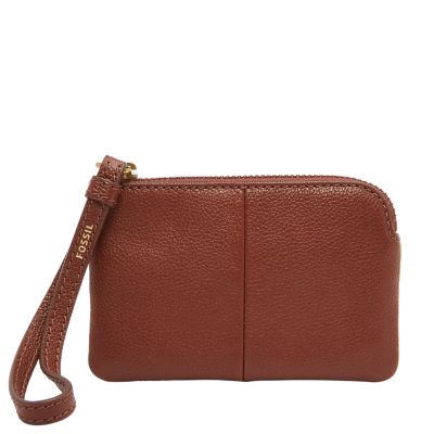 Fossil hot sale leather wristlet