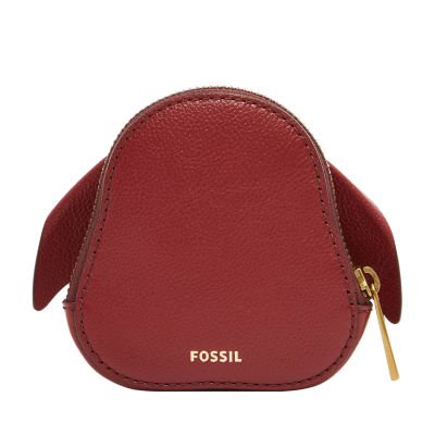 Fossil leather hot sale coin purse