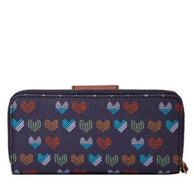 Madison zip clutch fossil hot sale