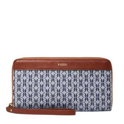 Fossil jori zip discount clutch