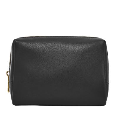 Fossil leather cheap toiletry bag