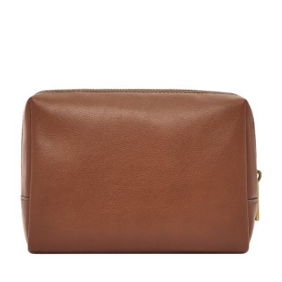 Fossil Women's Sofia Polyurethane Cosmetic Case - Brown - Small/Medium