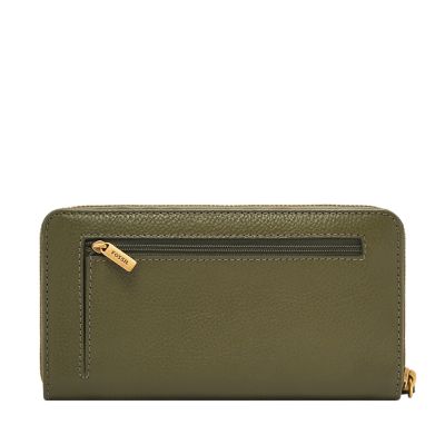 Fossil zip clutch sale