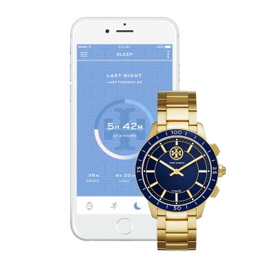 tory burch collins hybrid watch