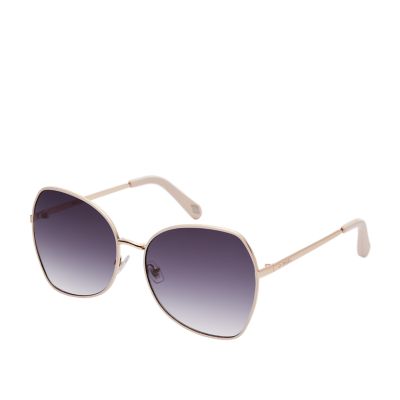 Charles & Keith - Women's Two-Tone Wire Frame Butterfly Sunglasses, Black, R