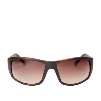 Nitrogen Men's Rectangular Sports Wrap 65mm Red Polarized Sunglasses