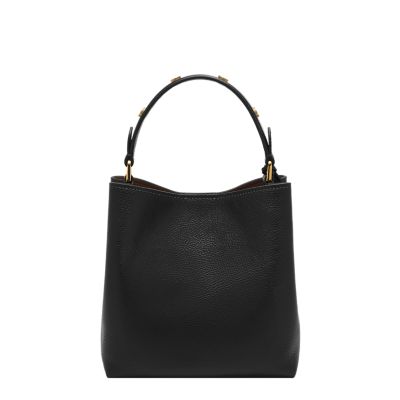 Jessie Leather Small Bucket Crossbody Bag