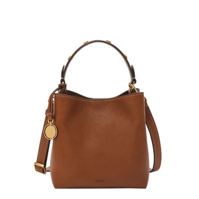 Jessie Leather Small Bucket Crossbody Bag