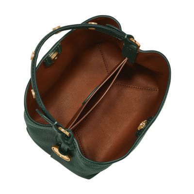 Jessie Leather Small Bucket Crossbody Bag