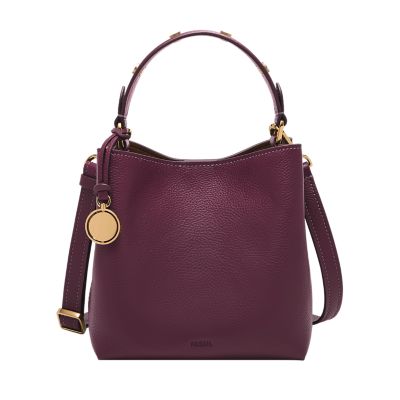 Jessie Leather Small Bucket Crossbody Bag