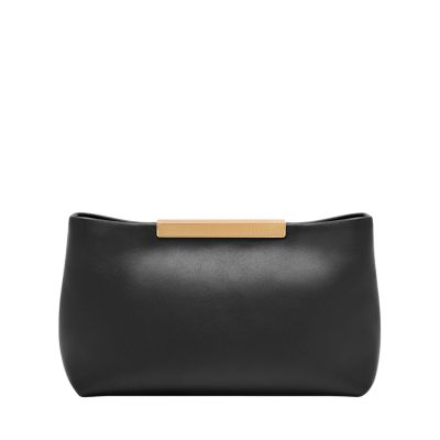 Black quilted clutch hotsell