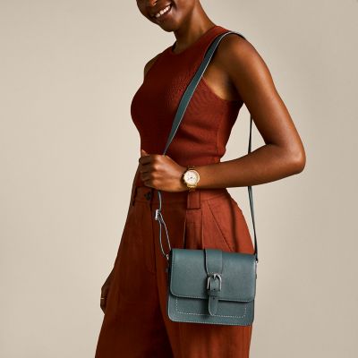 Zoey Leather Medium Flap Crossbody Bag - ZB11021451 - Fossil