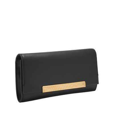 Penrose Leather Flap Wallet Crossbody Bag