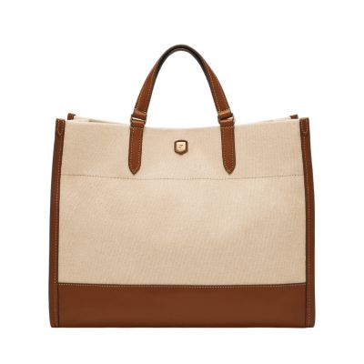 Lichfield Large Leather Buckle Tote Bag, Brown - The Leather Store