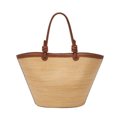 Fossil straw purse sale