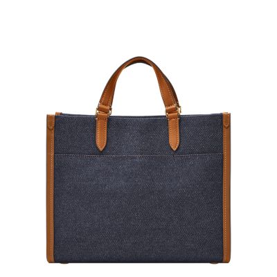 Fossil denim bag sale