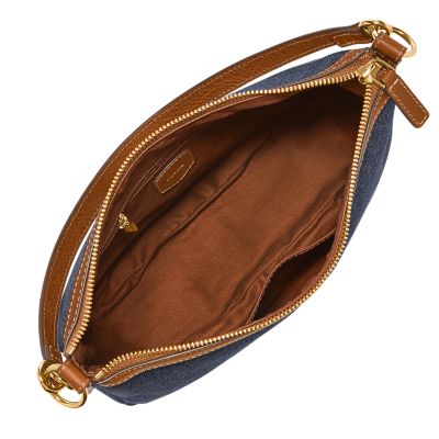 Fossil denim bag sale