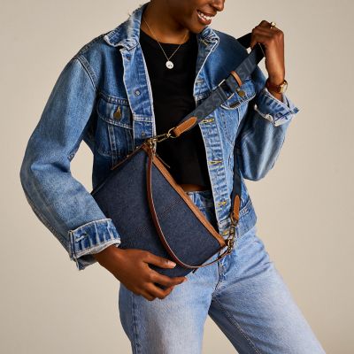 Jolie Denim Crossbody Bag