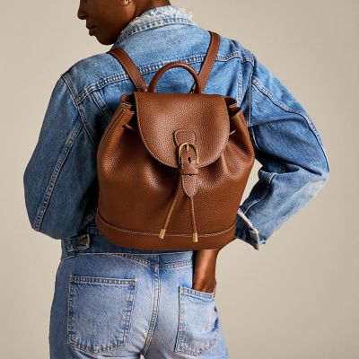 Leather womens back pack best sale