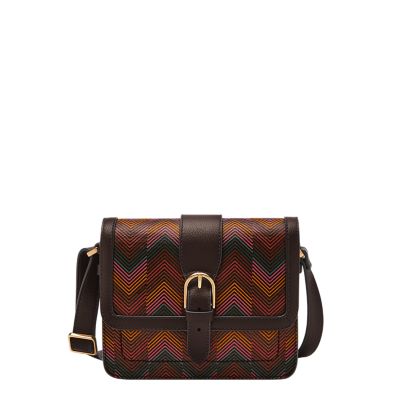 Fossil Medium Flap Crossbody Zoey