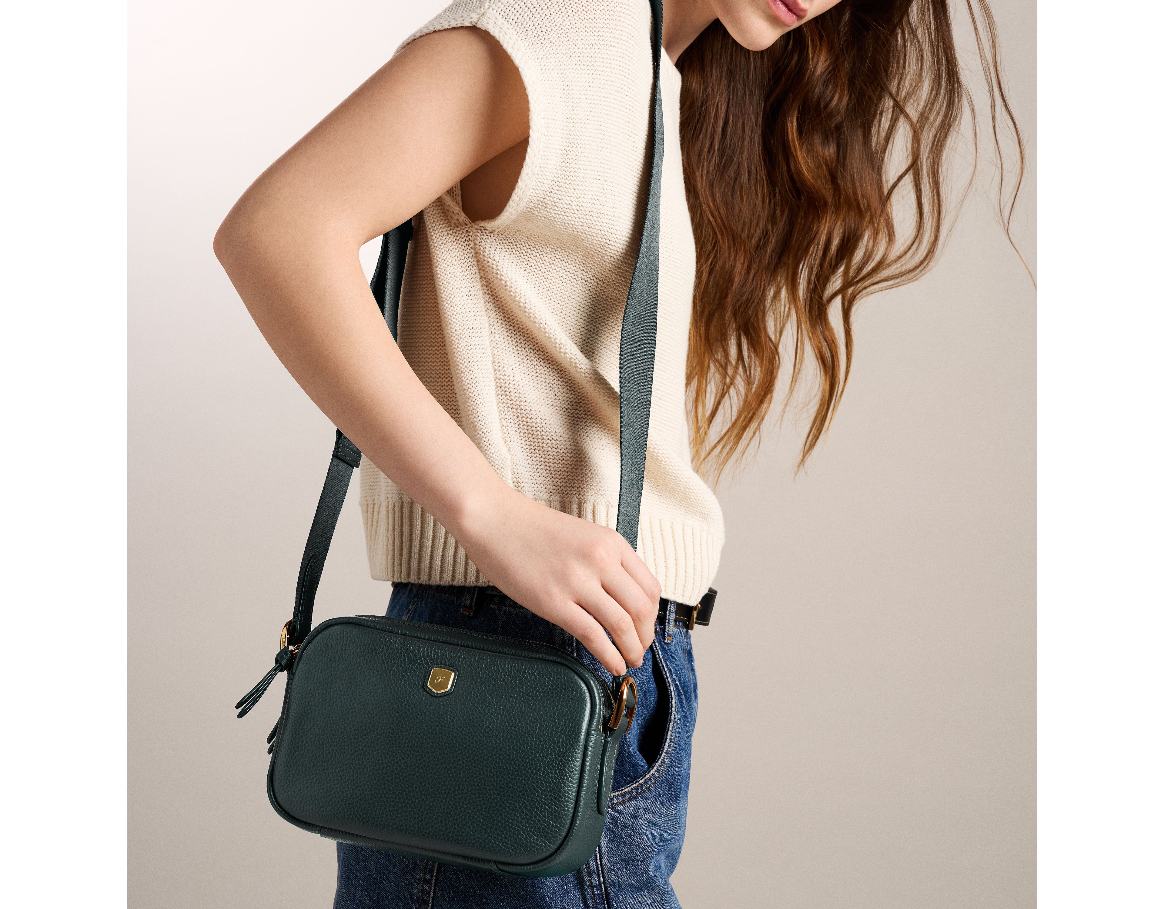 Danni Leather Crossbody Bag