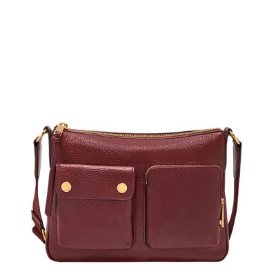 Red for Maysen Leather Crossbody Bag