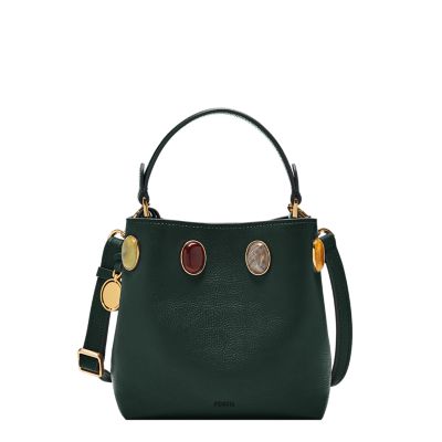 Jessie Leather Small Bucket Crossbody Bag