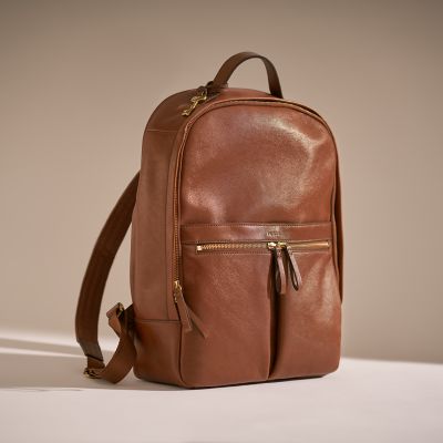 Fossil women's tess leather laptop backpack purse handbag new arrivals