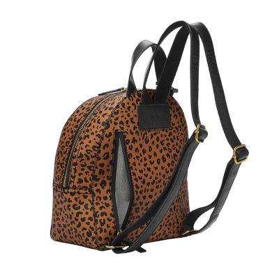 Fossil best sale leopard backpack