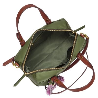 Fossil rachel satchel store green