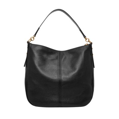 Fossil Women's Heritage Leather Hobo - Black