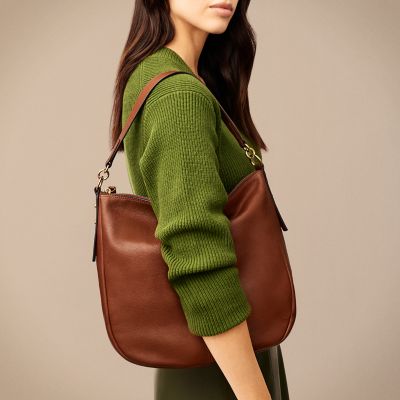 Fossil leather clearance hobo bags