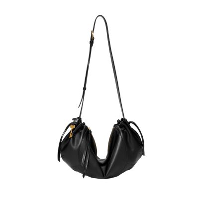 Small Leather Crescent Shoulder Bag