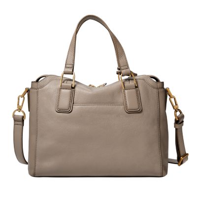 Fossil Fiona Satchel Handbag, Mineral Gray : Fossil