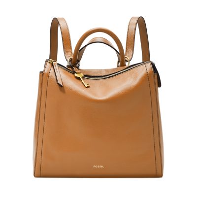 PARKER Small Convertible Crossbody - Brown Leather