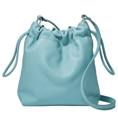 Fossil Femmes Sac porté croisé Gigi à cordon de serrage -Bleu