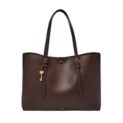 Black and Cognac Tote Bag - Vegan Leather Handbag - Oversized Bag