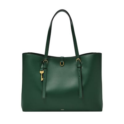 Green Leather Tote Bag for Women Leather Bag Leather Purse 