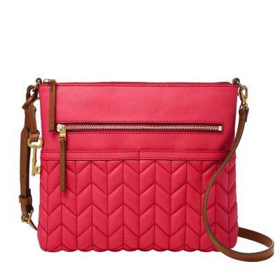 Quilted Pink Large Crossbody Bag