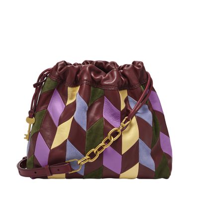 Miu Miu Brown Suede Drawstring Shoulder Bag